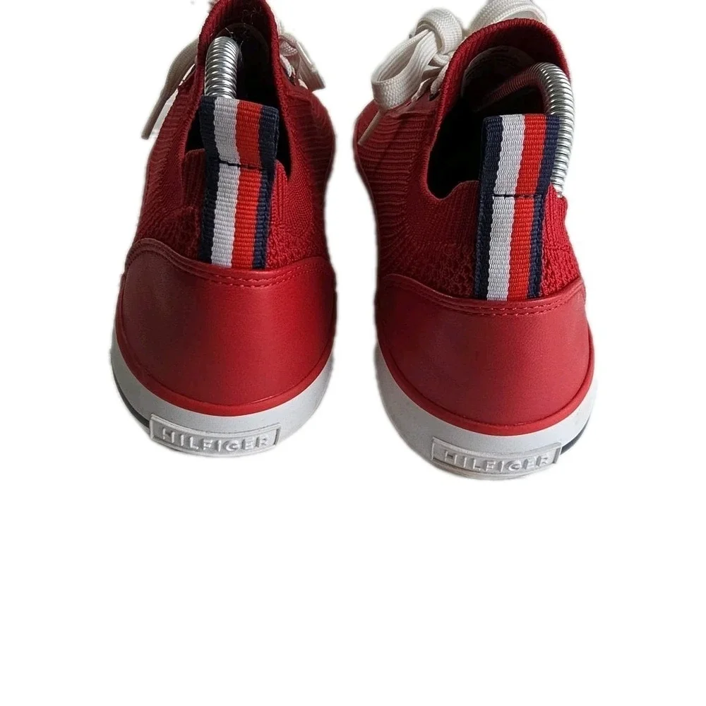 Tommy‎ Hilfiger twGESSIE Red Mesh Sneakers Logo Lace Up Size 9.5 Men